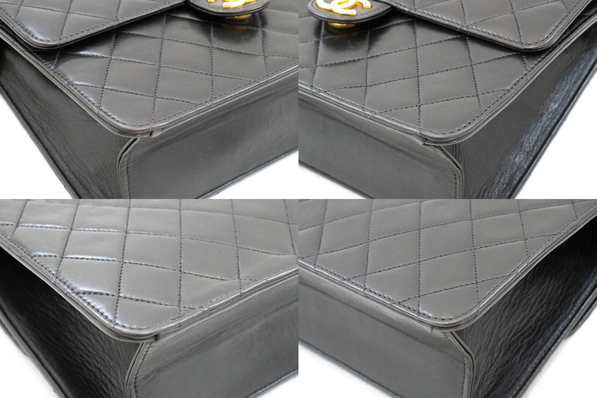 CHANEL Lille kæde skuldertaske clutch sort quiltet flap lammeskind ao8 — hjørner hannari-shop