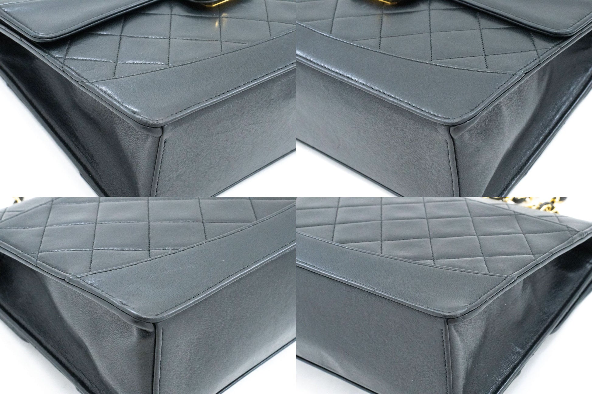Sac bandoulière CHANEL Vintage Classic Chain à rabat unique en agneau matelassé ag8 hannari-shop