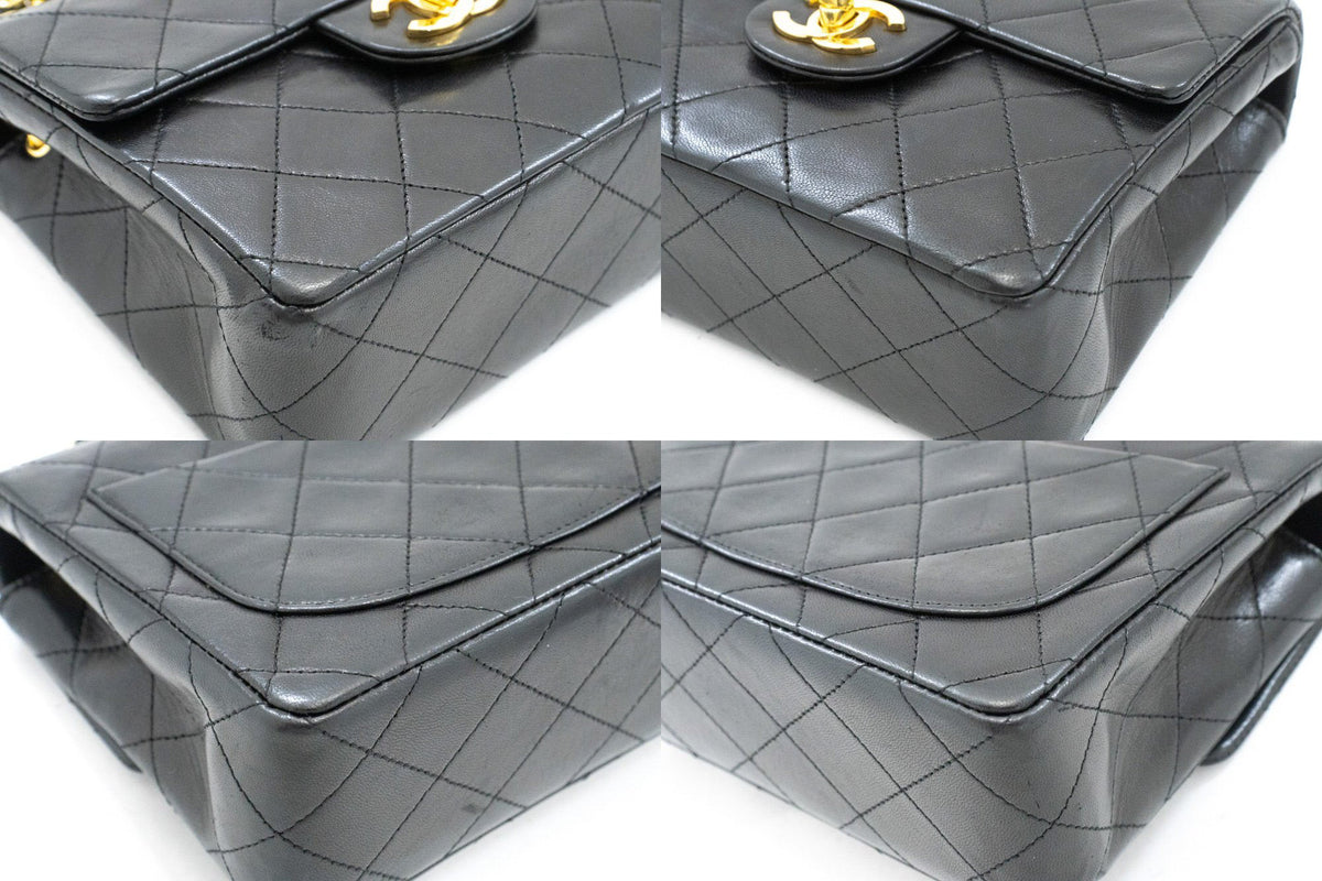 CHANEL Mini Square Small Chain Shoulder Bag Crossbody Black Purse ao3 hannari-shop