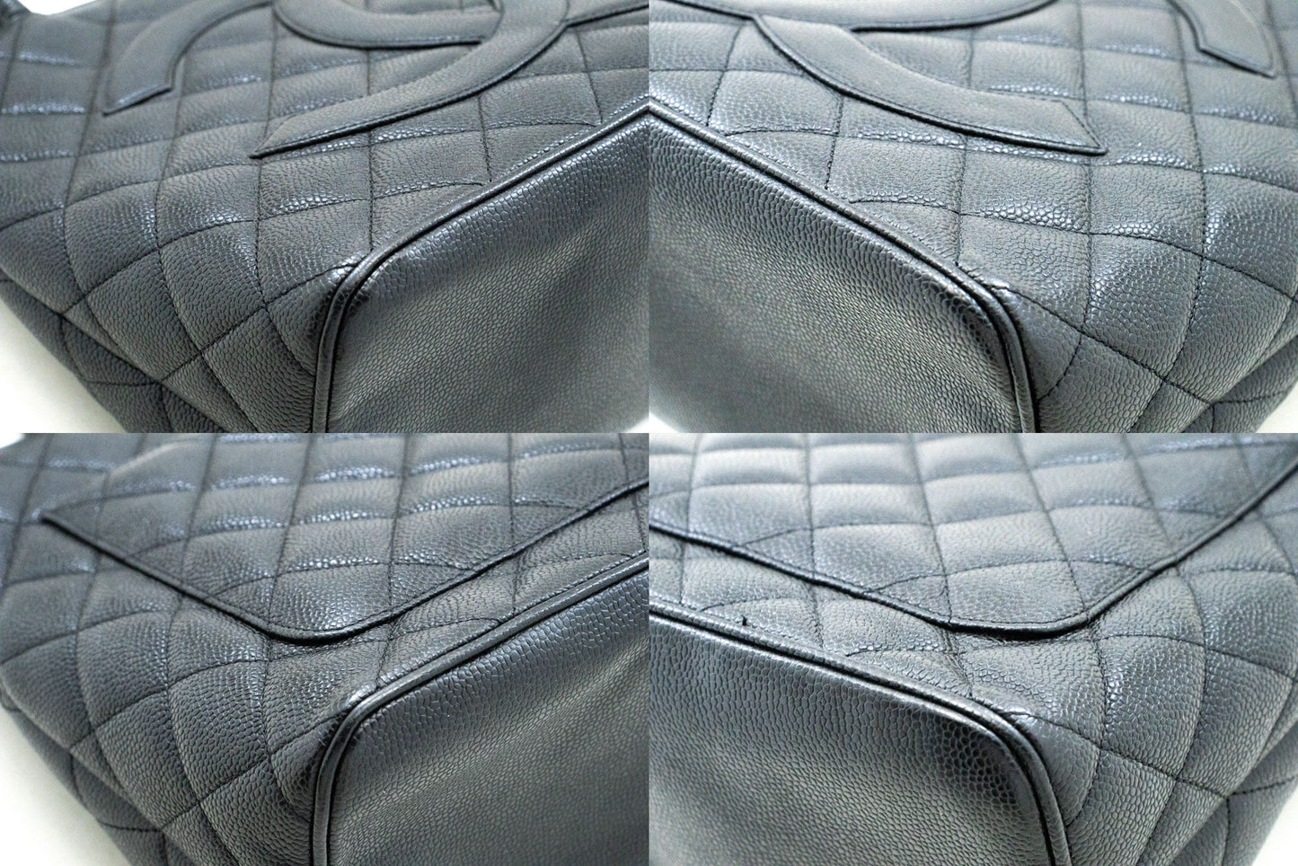 CHANEL Silver Medallion Schoudertas van Gegranuleerd Kalfsleer p80 hannari-shop