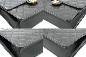 CHANEL Small Chain Shoulder Bag Clutch Black Quilted Flap Lambskin n93 hannari-shop