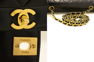 CHANEL Diana Flap Chain Shoulder Bag Black Quilted Lambskin Purse n74 hannari-shop