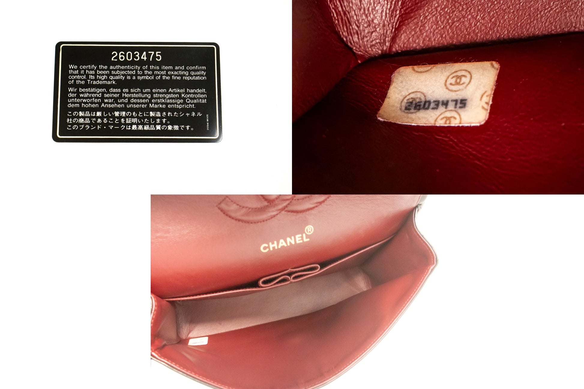 Sac à bandoulière CHANEL Classic Double Flap 10" à chaîne en agneau noir am1 hannari-shop