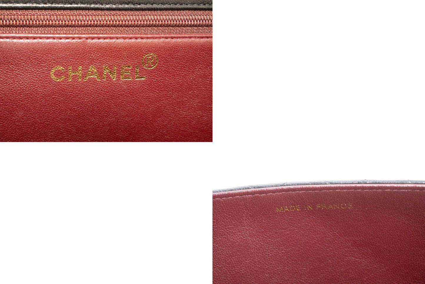 Sac à bandoulière chaîne CHANEL Pochette noire matelassée en agneau rabat portefeuille p42 hannari-shop
