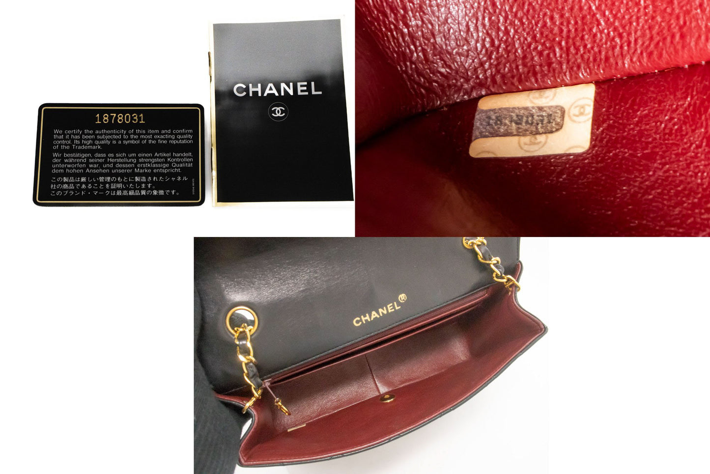 CHANEL Diana Flap Chain Schoudertas Zwart Gequilt Lamsschapenleer Portemonnee ah1 hannari-shop