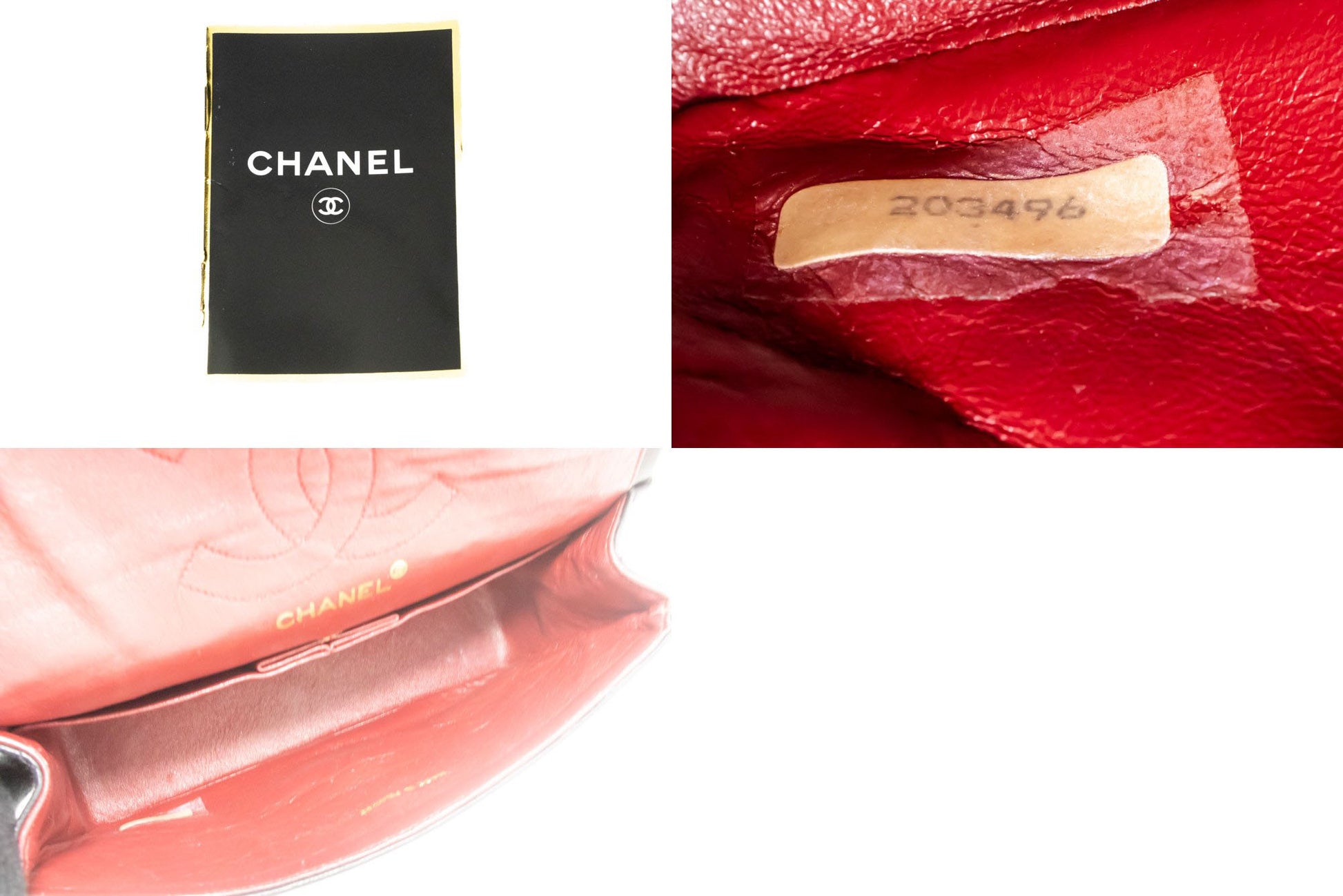 CHANEL Classic Double Flap 9" Schultertasche mit Kette, Schwarz, Lammleder p46 hannari-shop