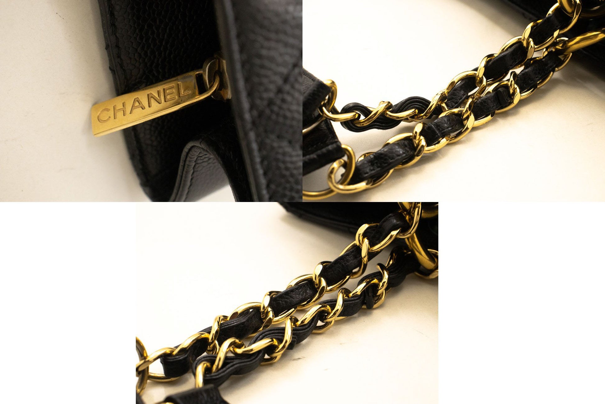 CHANEL Grained Calfskin GST 13" Shopping Tote Chain Skuldertaske p95 hannari-shop