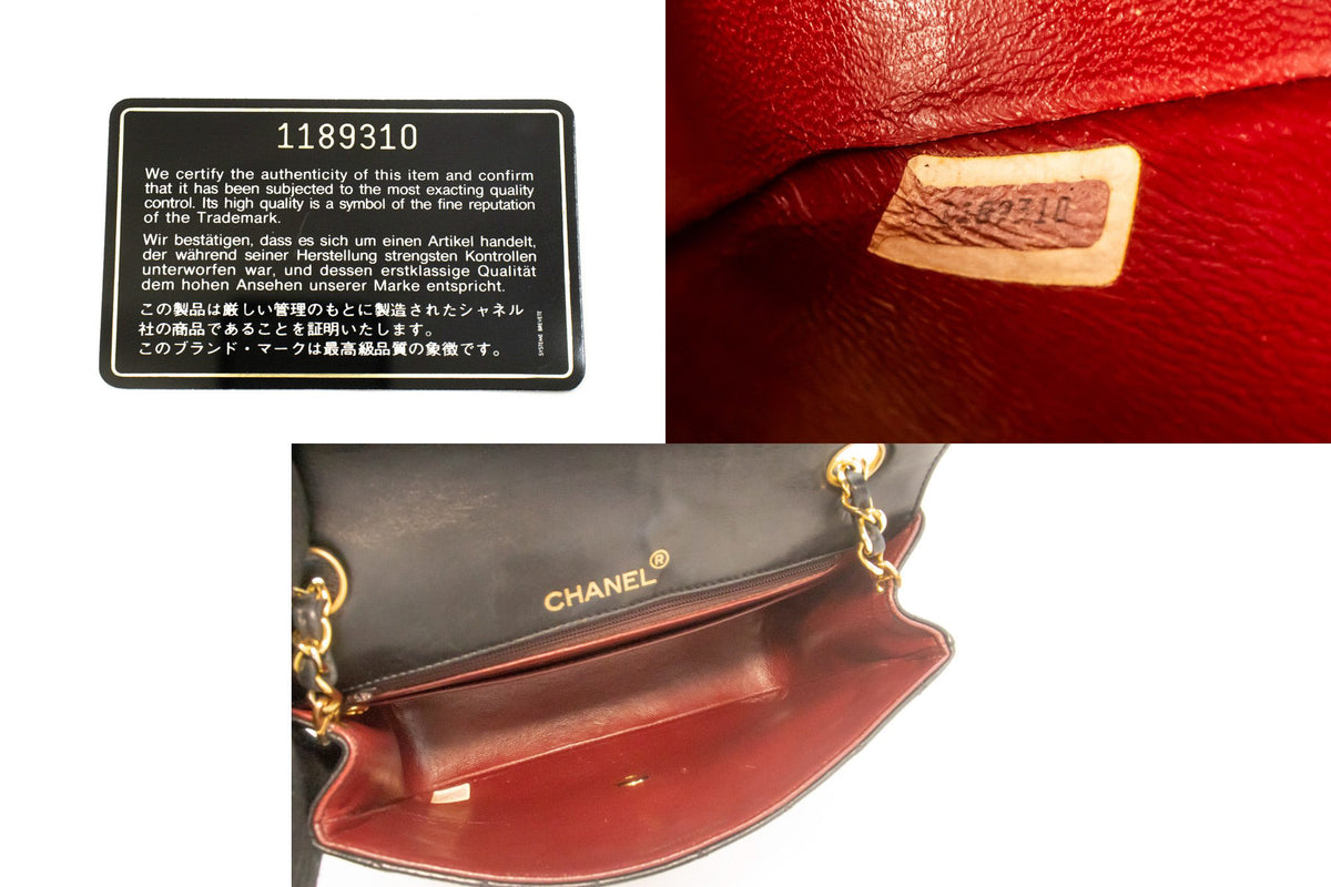 CHANEL Half Moon Chain Shoulder Bag Crossbody Black Quilted Flap am7 hannari-shop