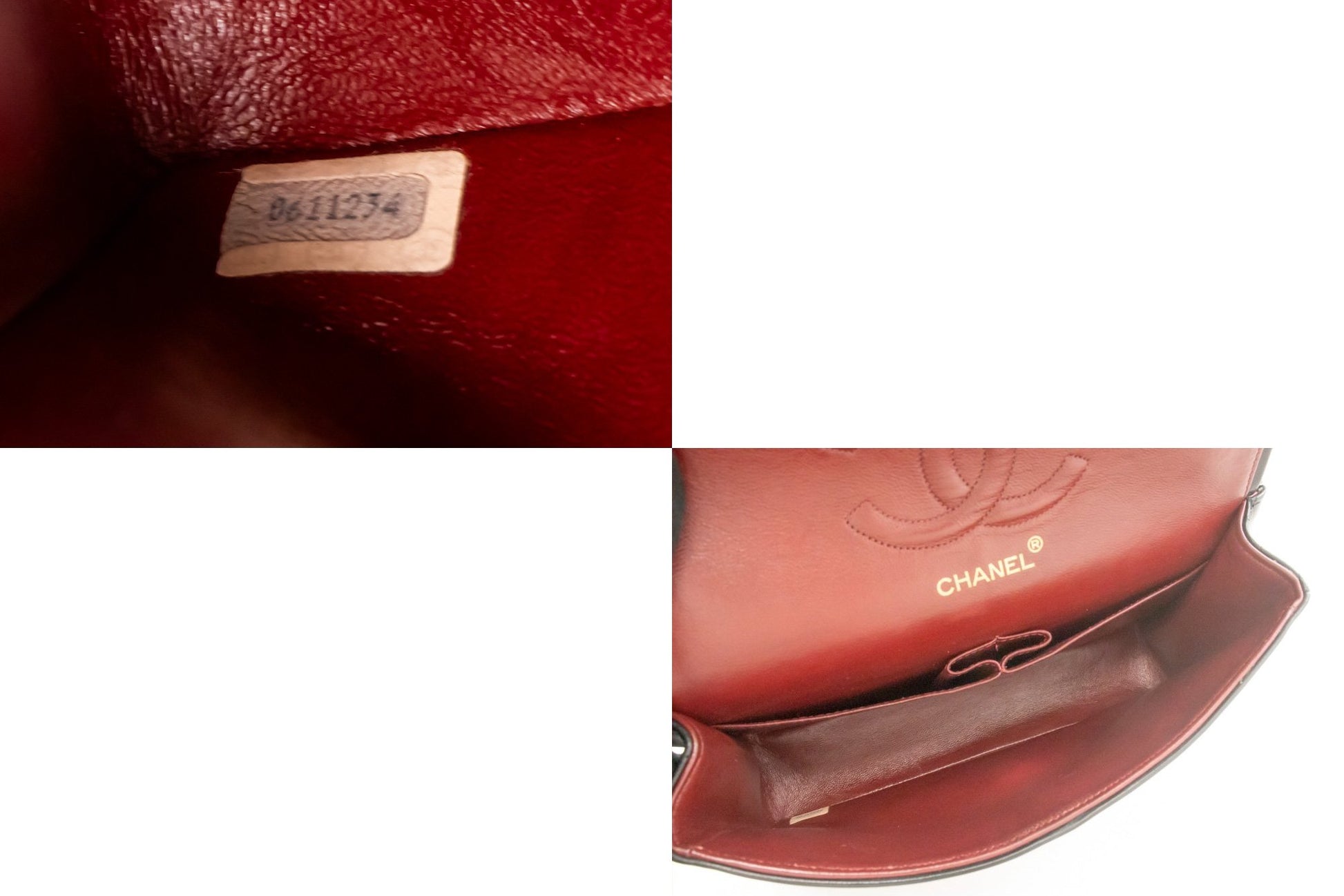 CHANEL Classic Double Flap 10" kæde skuldertaske i sort lammeskind ak9 hannari-shop