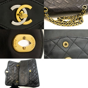 CHANEL Paris Limited Chain Shoulder Bag Black Quilted Single Flap p37 hannari-shop