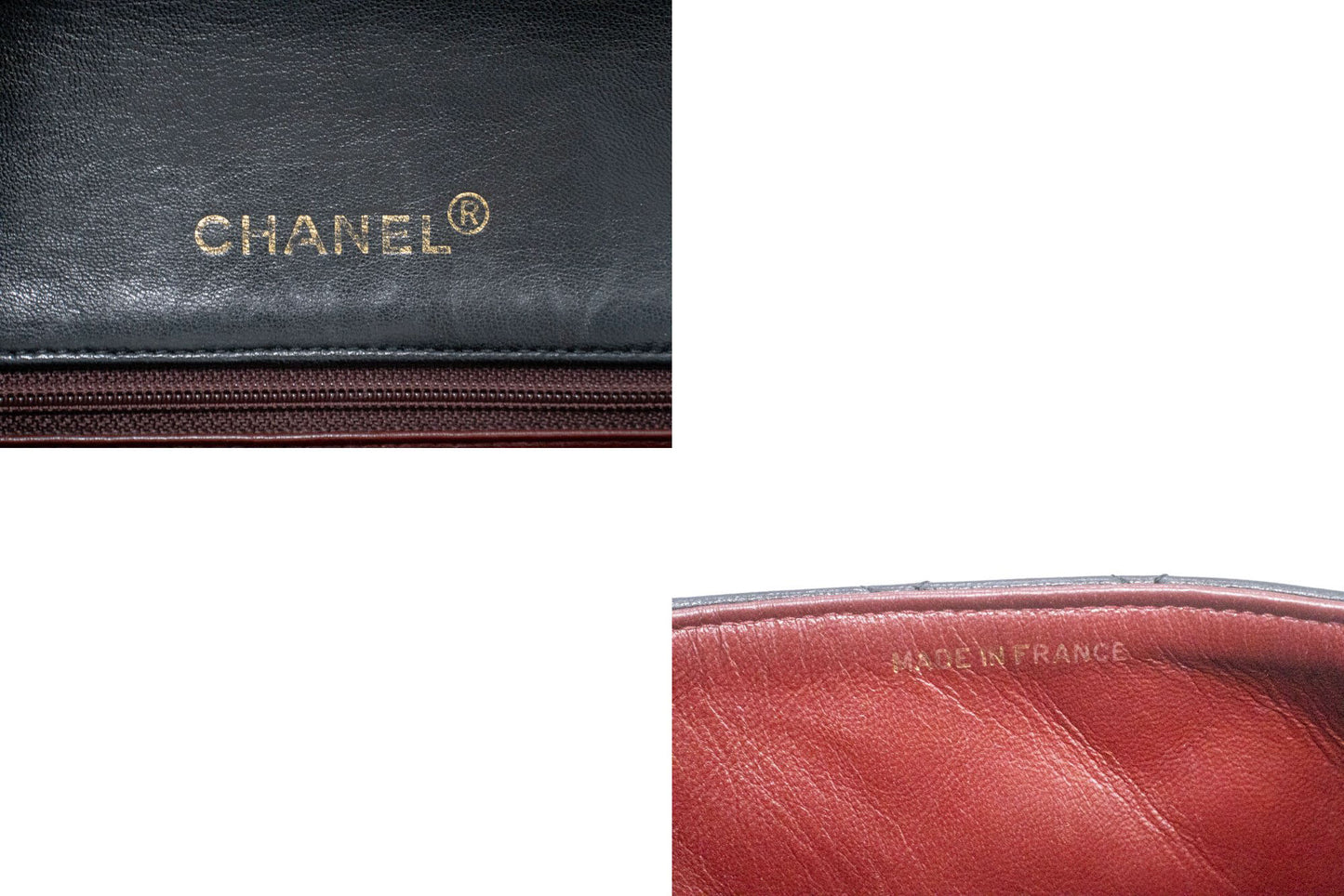 CHANEL Mini Square Borsa a Tracolla Piccola con Catena Nera in Agnello ag9 hannari-shop