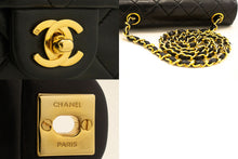 CHANEL Mini Square Small Chain Shoulder Bag Crossbody Black Lamb p41 hannari-shop