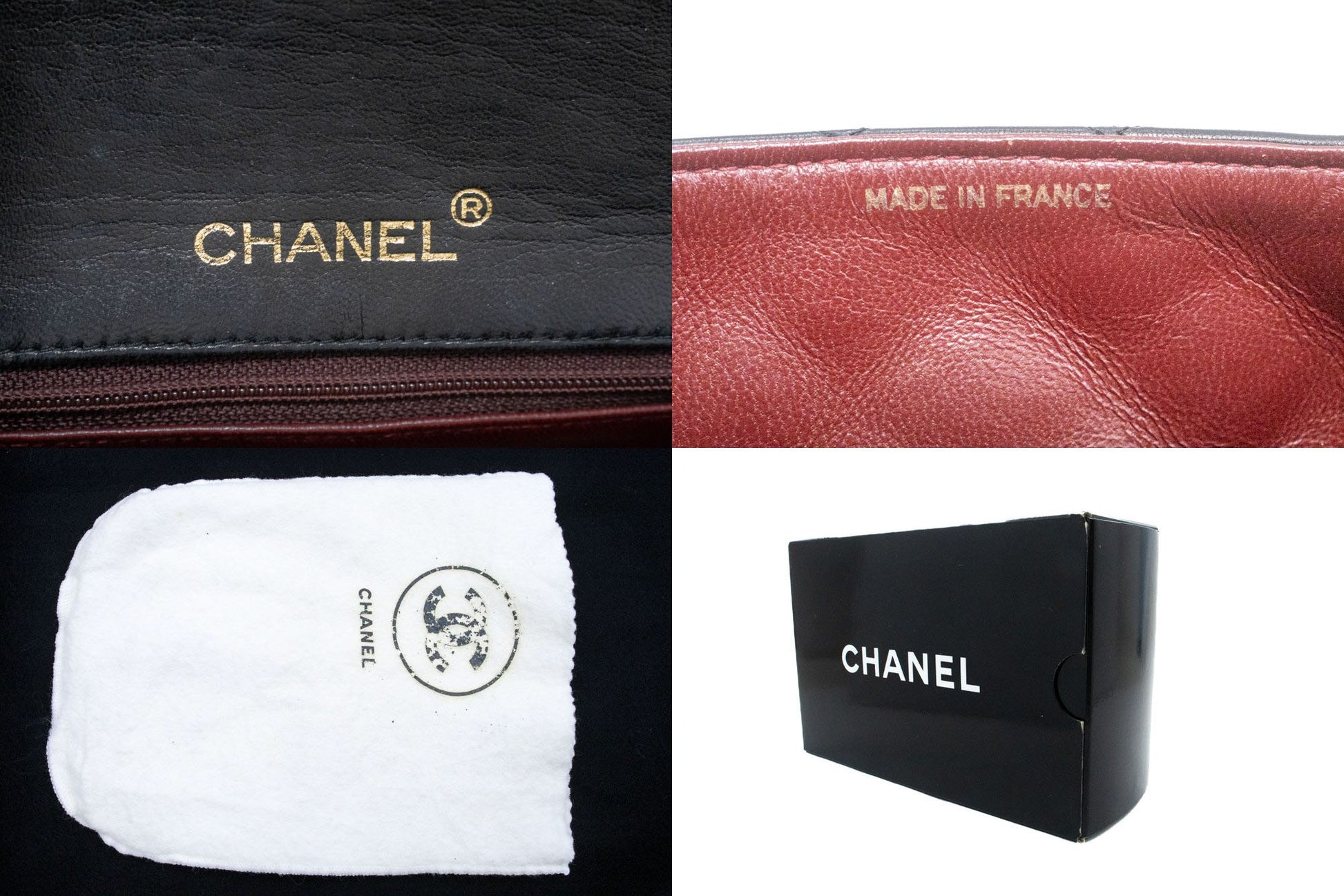 CHANEL Mini Square Small Chain Shoulder Bag Crossbody Black Lamb ag7 hannari-shop