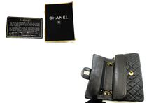 CHANEL Classic Double Flap 9" Chain Shoulder Bag Black Lambskin p68 hannari-shop