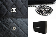 CHANEL Grained Calfskin Wallet On Chain WOC Black Shoulder Bag p60 hannari-shop