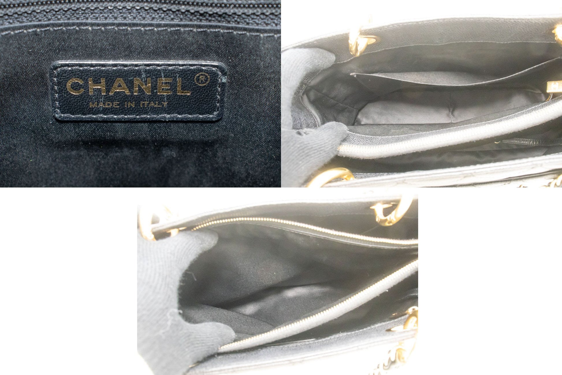 CHANEL Grained Calfskin GST 13" Shopping Tote Chain Skuldertaske p67 hannari-shop