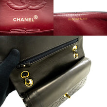 CHANEL Classic Double Flap 9" Chain Shoulder Bag Black Lambskin n95 hannari-shop