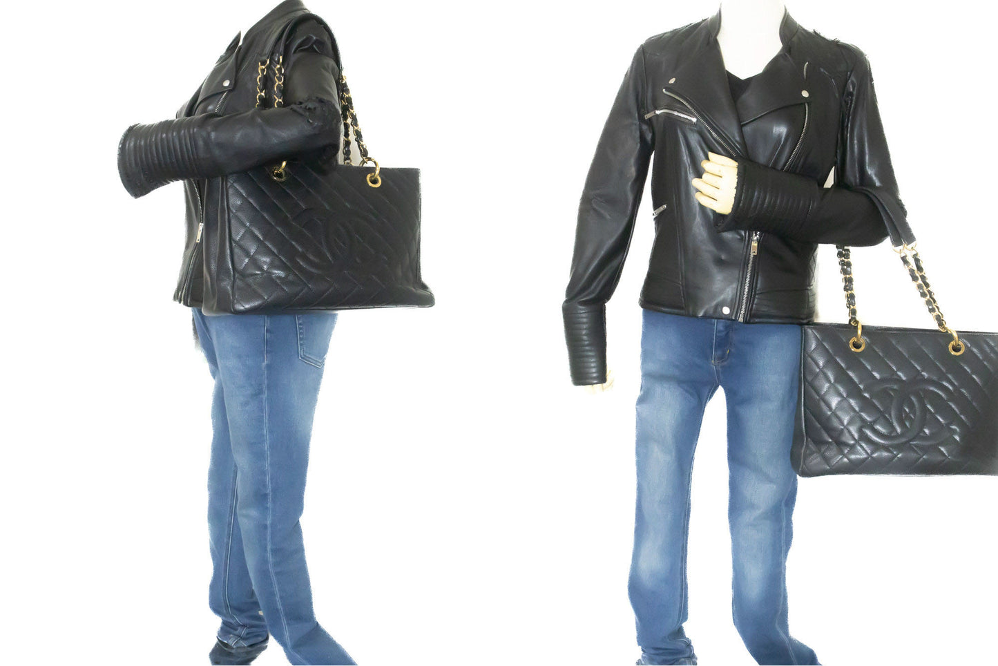 CHANEL Grained Calfskin GST 13" Shopping Tote Chain Skuldertaske p67 hannari-shop