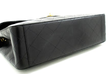 CHANEL Classic Large 13" Flap Chain Shoulder Bag Black Lambskin m12 hannari-shop