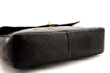 Chanel Jumbo 11 Large Chain Shoulder Bag Flap Black Lambskin Gold Leather  ref.457998 - Joli Closet