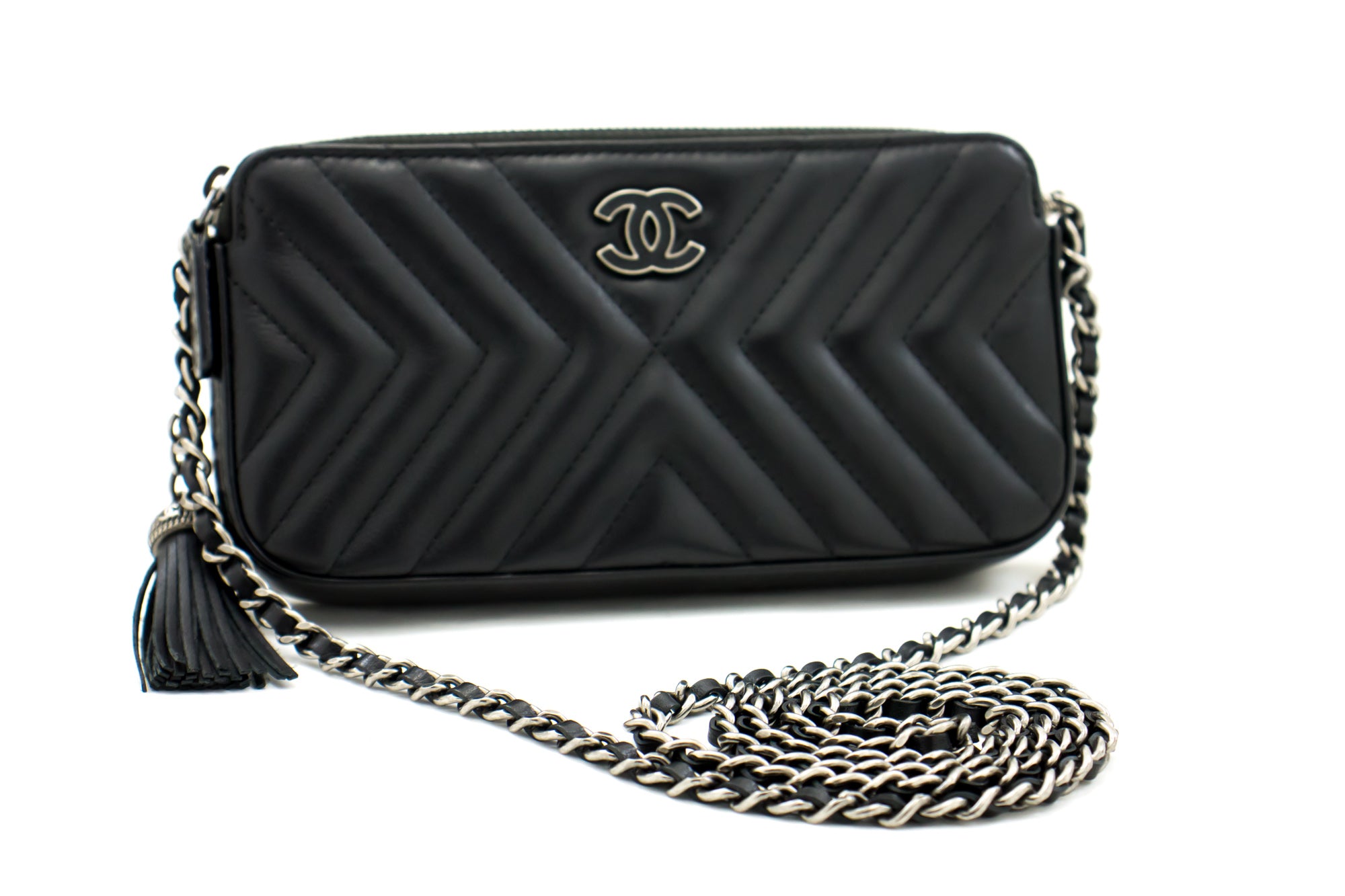 Chanel Black Caviar Classic Wallet on Chain WOC Bag GHW – Boutique