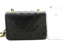 CHANEL Mini Small Chain Shoulder Bag Crossbody Black Quilted Flap m45 hannari-shop