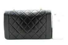 CHANEL Diana Flap Chain Shoulder Bag Black Quilted Lambskin Purse m15 hannari-shop