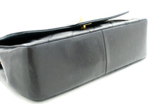 CHANEL Vintage Medium Chain Shoulder Bag Black Lambskin Quilted m38 hannari-shop