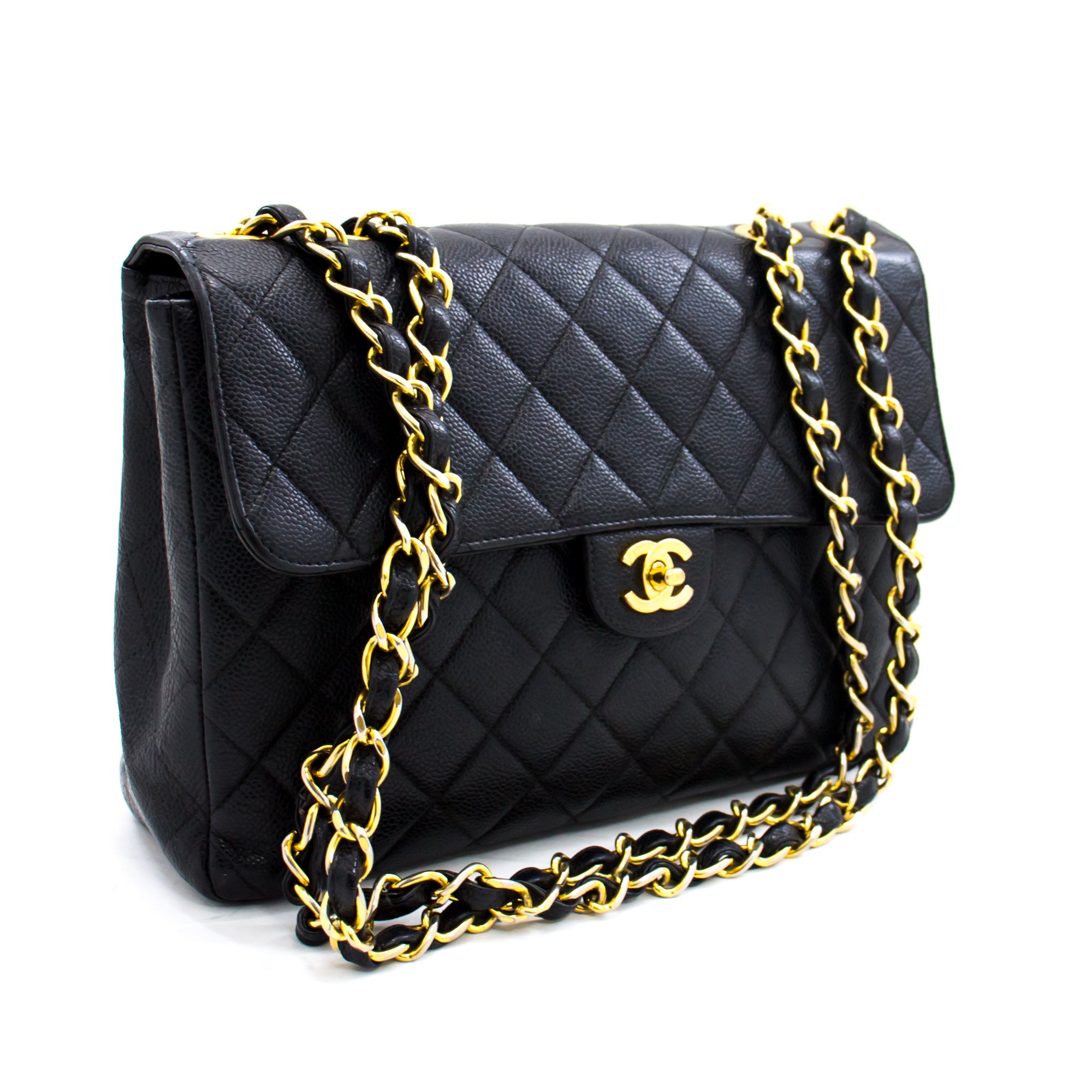 chanel purse black leather crossbody