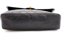 CHANEL Jumbo Caviar 11" Μεγάλη τσάντα ώμου με αλυσίδα Μαύρο πάπλωμα e23 hannari-shop