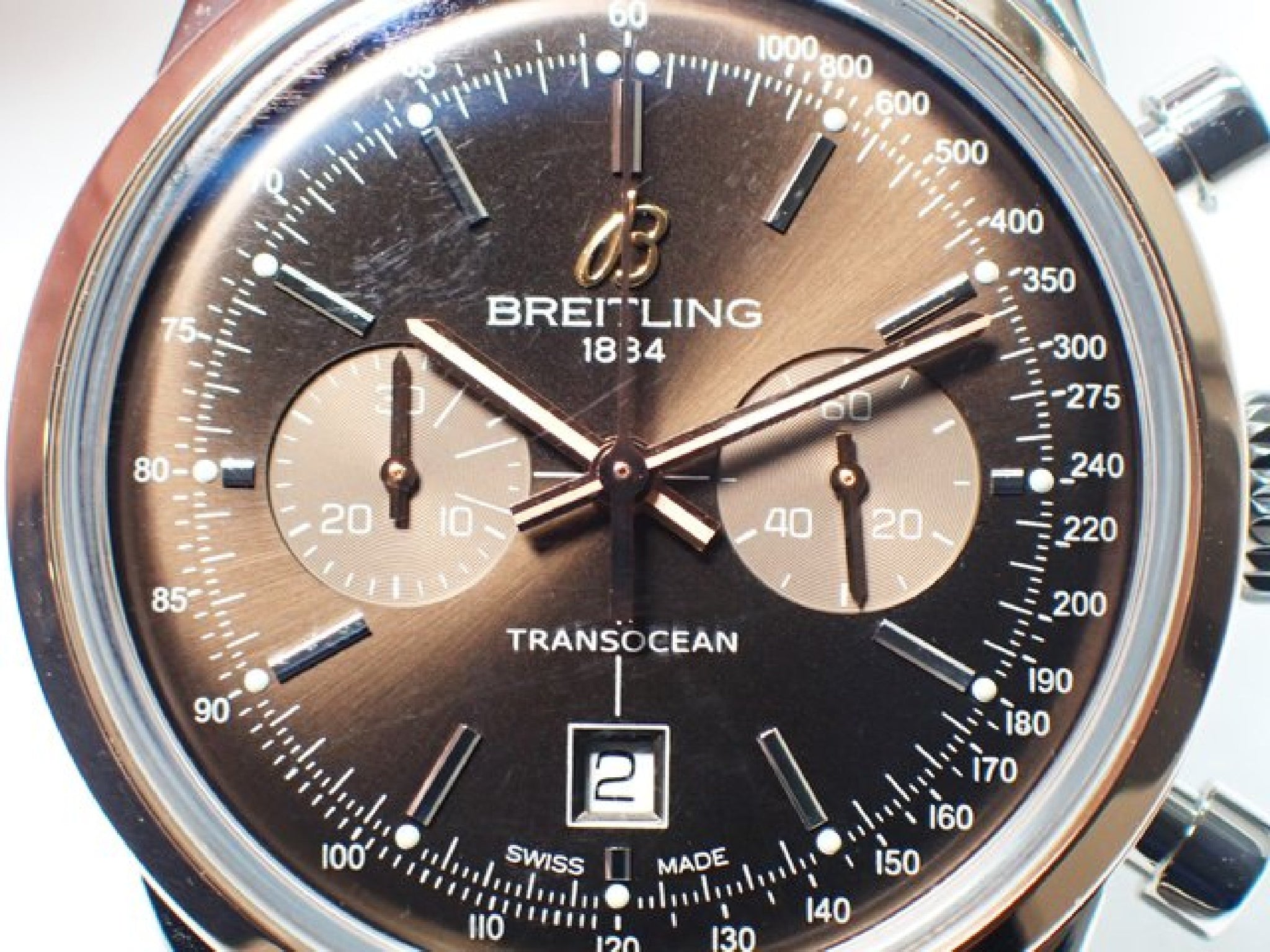 BREITLING Transocean Chronograph PG bezel Mens 170967954 – hannari