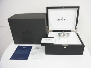 ZENITH Chrono Master άνοιξε ασημί Dial '22 νέο μοντέλο αχρησιμοποίητο Ανδρικό 171322068 hannari-shop