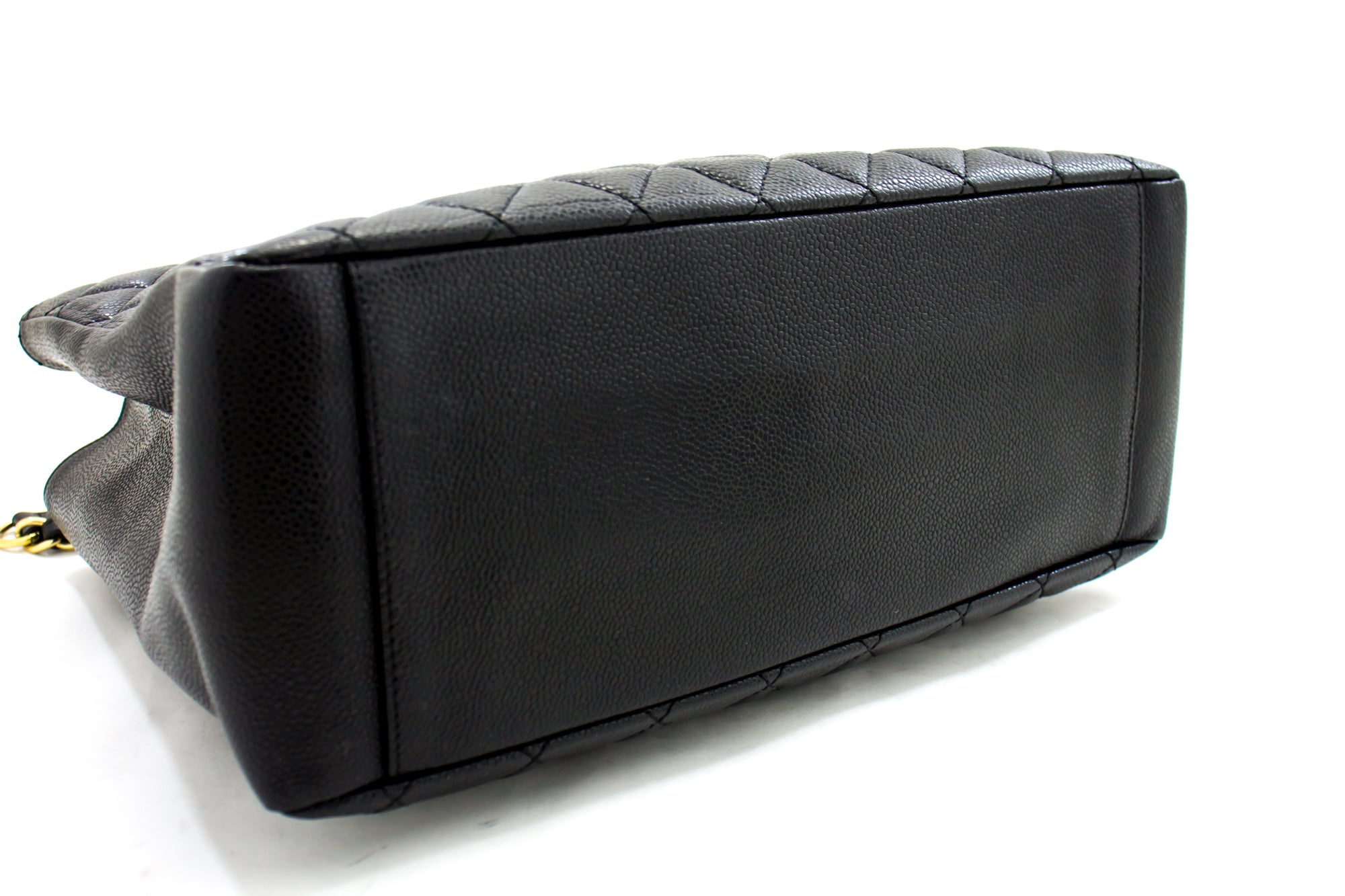 CHANEL Vintage Black Quilted Lambskin Leather Shoulder Bag 96/97