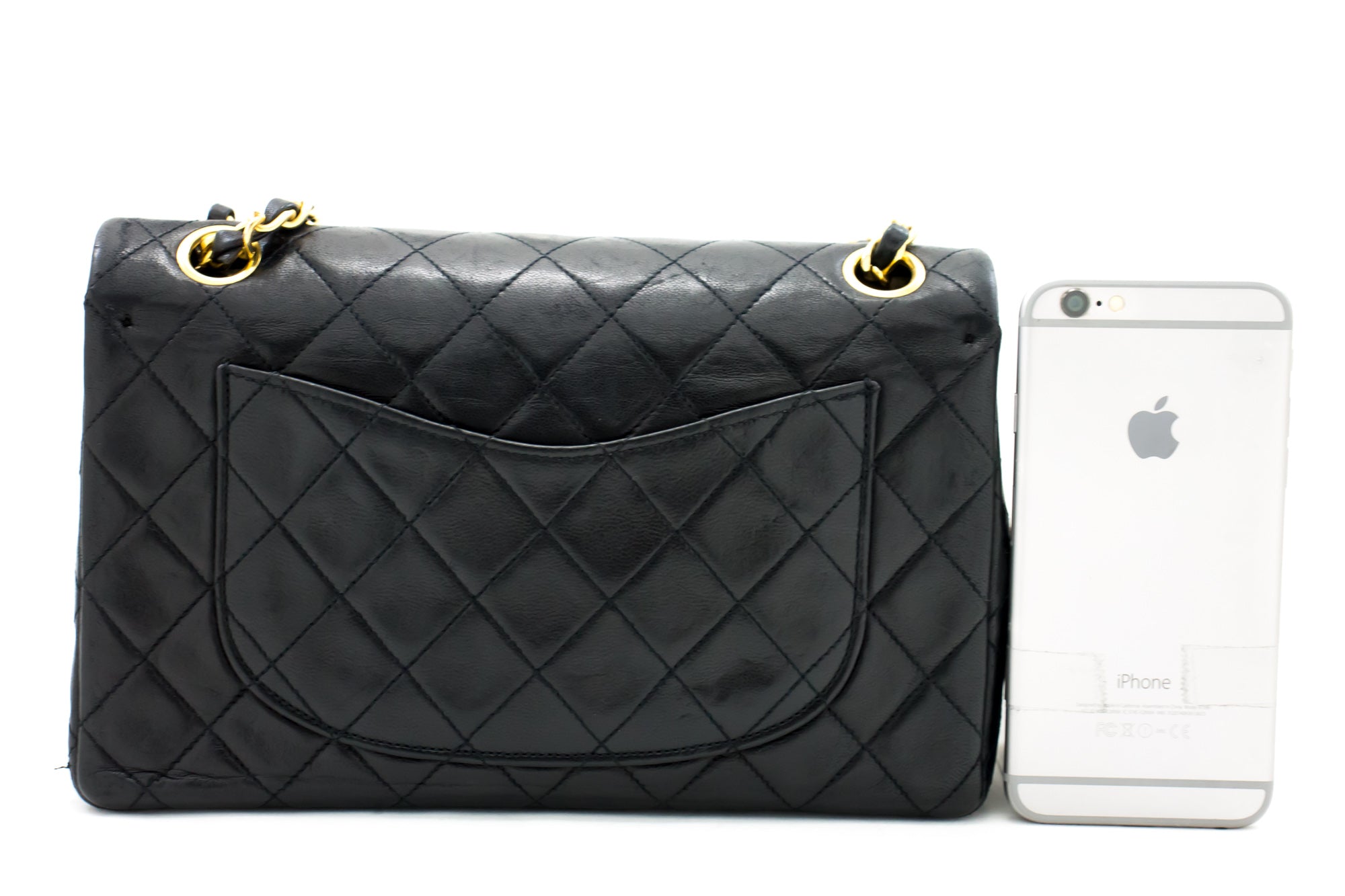 Chanel Black & Gray Quilted Tweed & Black Patent Leather Shoulder, Lot  #75027