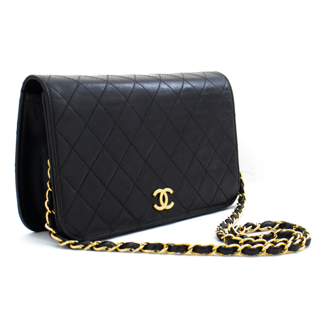 Chanel Black Chevron Quilted Lambskin Leather New Clutch Flap Bag