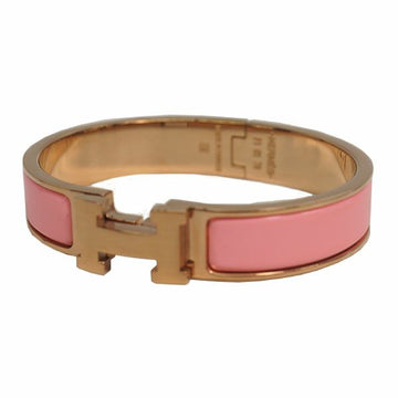 HERMES Clic Clac PM enamel x Palladium plated bangle pink x pink gold 69748130 hannari-shop