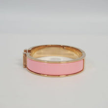 HERMES Clic Clac PM enamel x Palladium plated bangle pink x pink gold 69748130 hannari-shop
