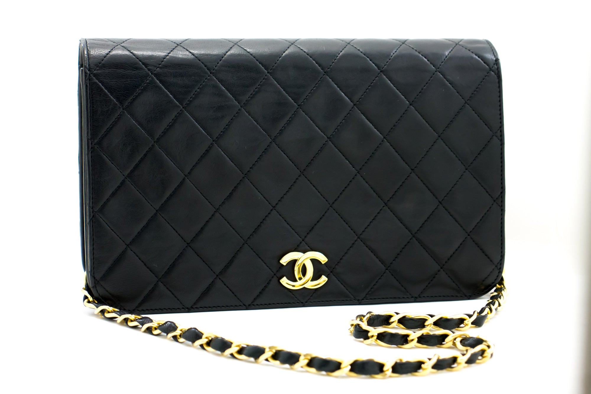 Chanel Clutch With Chain Classic Flap Quilted Caviar Bag in Matte