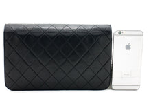 CHANEL Full Flap Chain Skuldertaske Clutch Sort Quiltet Lammeskind h33 hannari-shop