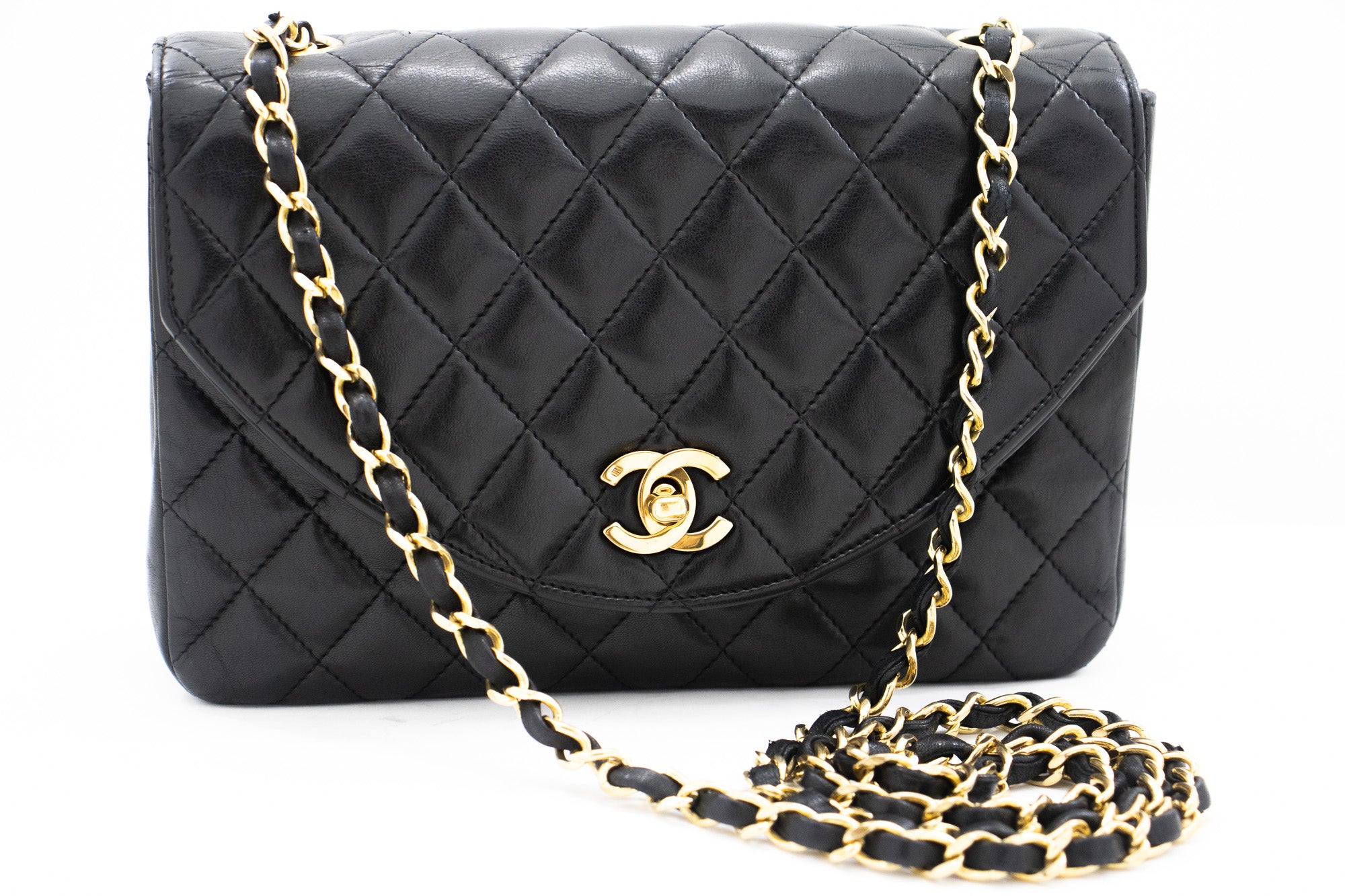 Chanel Half Moon Chain Shoulder Bag Crossbody