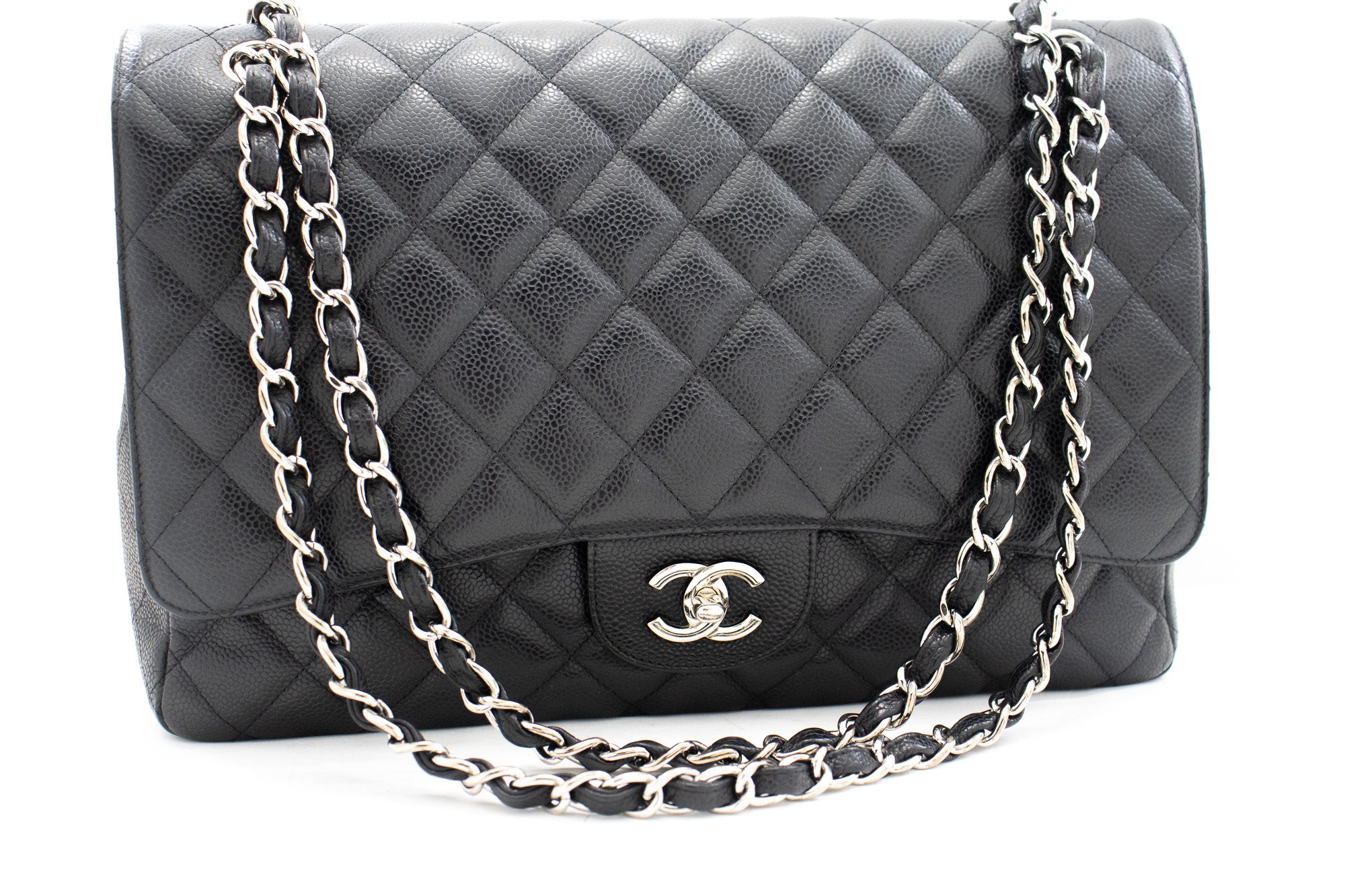 CHANEL Caviar Quilted Camera Bag Black 1204181