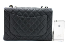 CHANEL Large Classic Handbag Chain Shoulder Bag Flap Black Caviar g66 hannari-shop