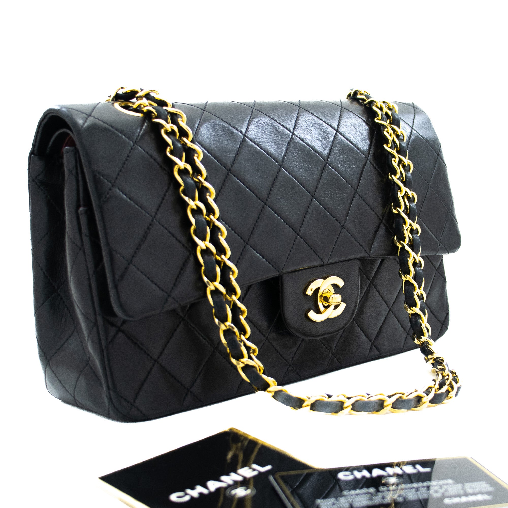 Chanel Vertical Quilted Lambskin Leather Small Flap Bag
