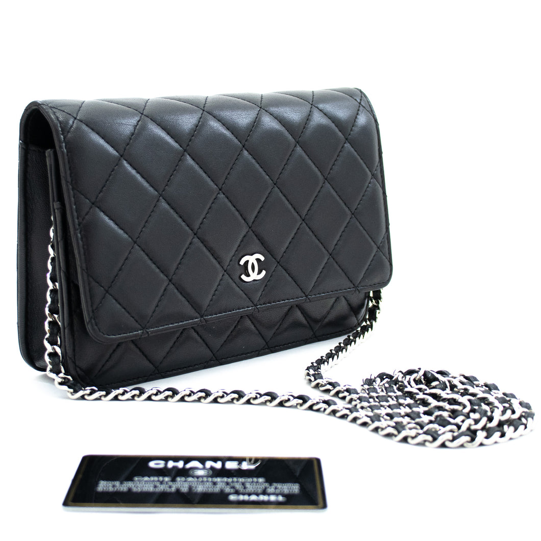 CHANEL Caviar Wallet On Chain WOC Double Zip Chain Shoulder Bag