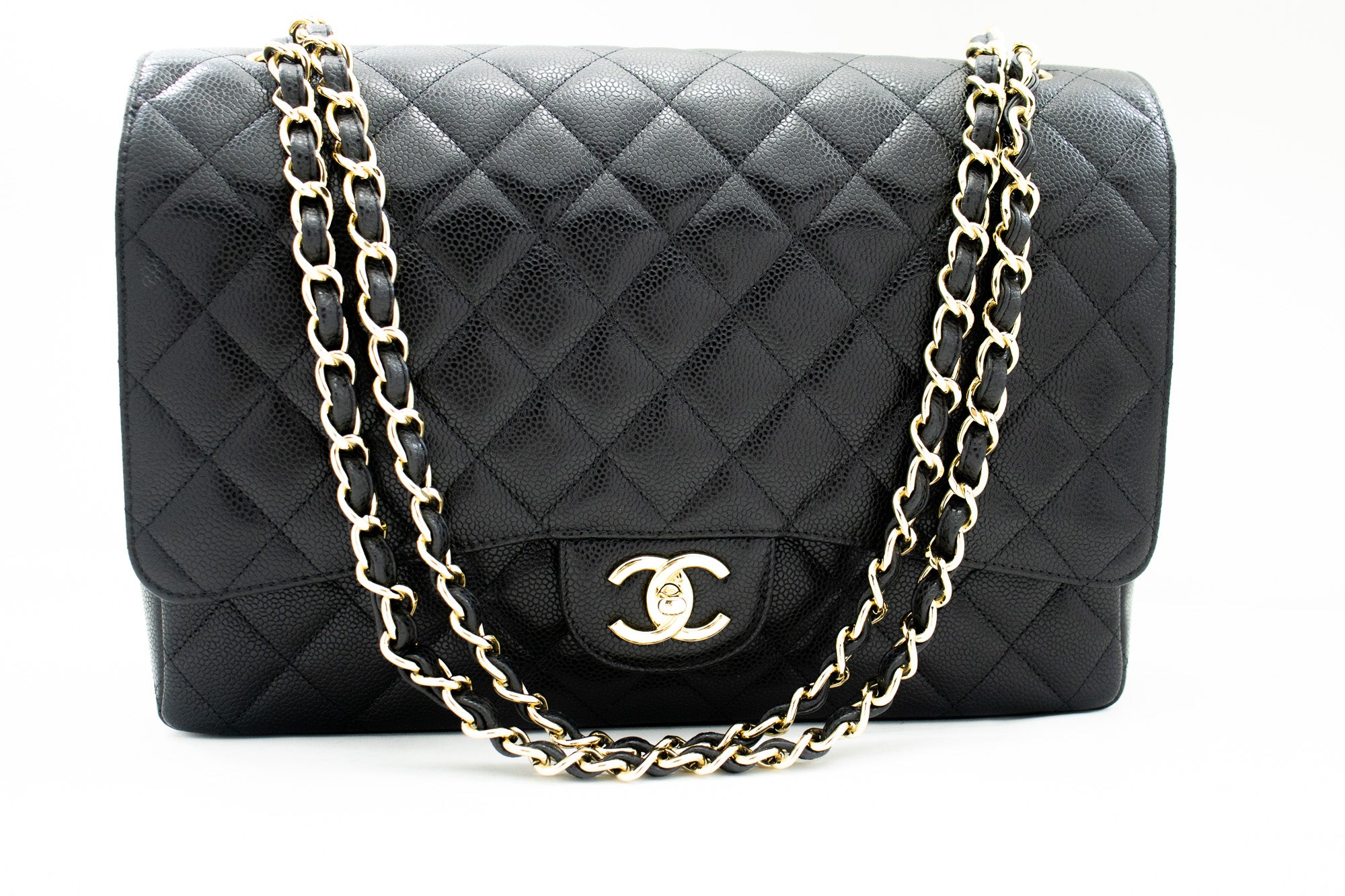 Chanel Grained Calfskin CC Filigree Medium Flap Bag (SHF-P3nxD7) – LuxeDH