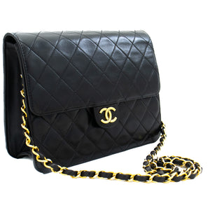 CHANEL Black Lambskin Quilted Leather 24K Gold Plated Shoulder Maxi/Jumbo  Flap – Comptoir Vintage