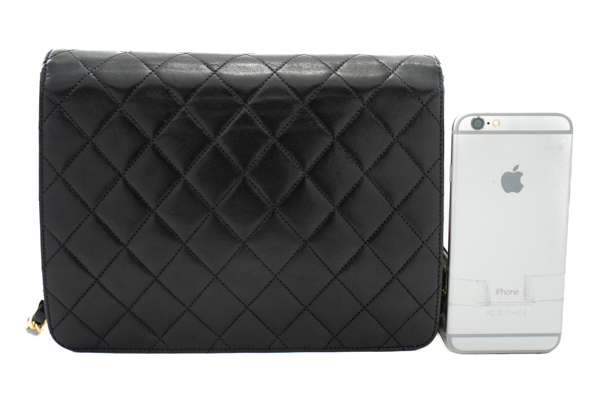 CHANEL Lambskin Quilted iPhone X Case Black