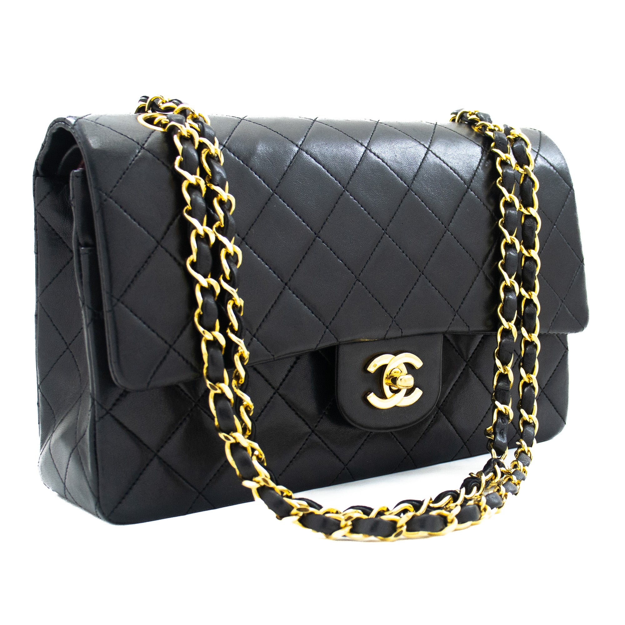 CHANEL Mini Square Small Chain Shoulder Bag Crossbody Black Quilt Leather  ref.1071406 - Joli Closet