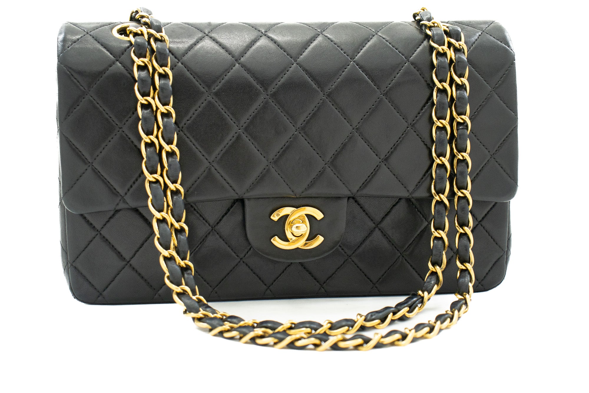 Chanel Classic Medium 2.55 Double Flap Bag in Black Caviar with Gold  Hardware - SOLD