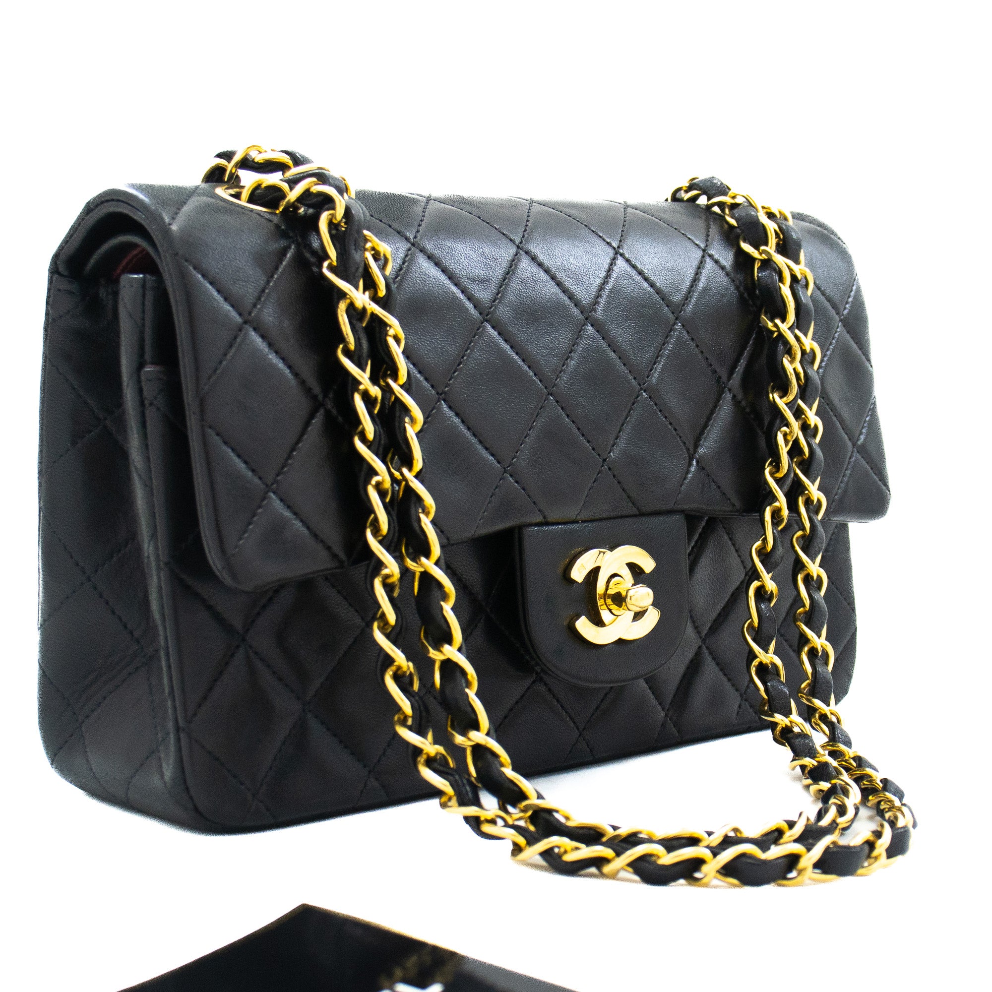 Chanel Handbag Classic Flap Vertical Quilted Mini 22ck1207 Black